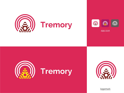 Tremory Earthquake Warning System alarm app logo brand brand design brand identity company brand logo company logo government logo modern logo wave