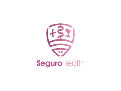 SEGURO HEALTH clinic emblem health identity logomark medical shield