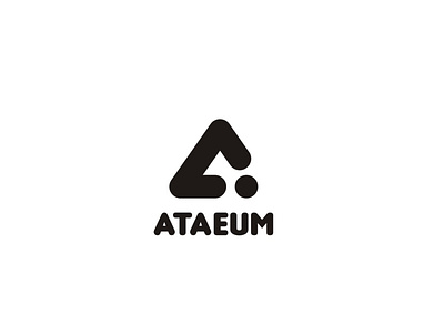 LOGO ATEUM alphabet black bold letter logo round simple