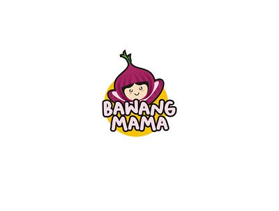 LOGO BAWANG MAMA brand branding concept food food industry fried onion identity industry logo modern onion simple