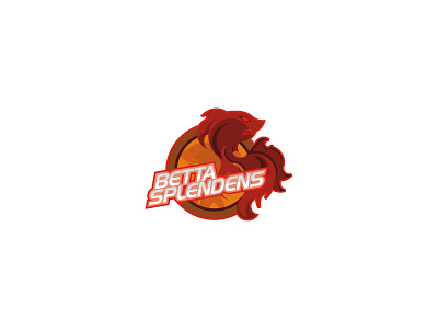 LOGO CUPANG BETTA SPLENDENDS brand branding concept esports fighter fish gaming identity logo modern red