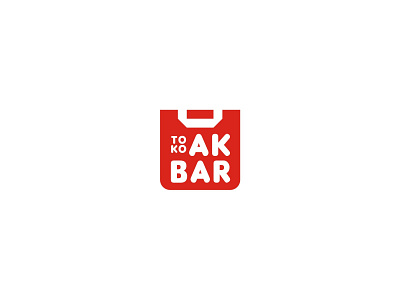 LOGO TOKO AKBAR brand branding concept fashion identity logo modern red retail shop shopping small business