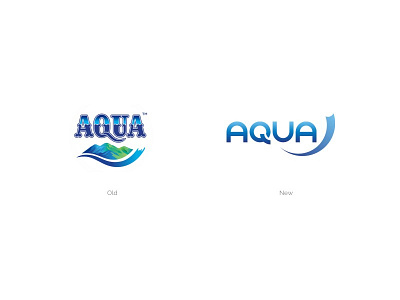 Aqua Danone Redesign bold business clean industrial industry logo logotype rebranding redesign round simple logo