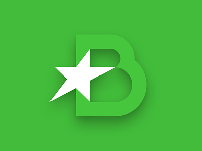 BoziskBajnokok Logo b flat green logo shadow star