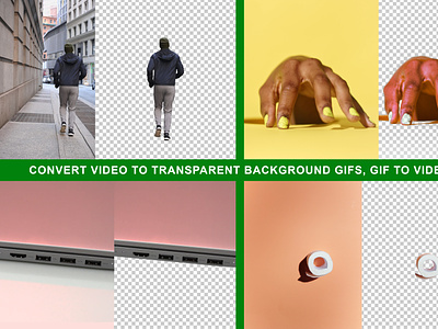 convert video to transparent background gifs GIF to video 02 background removal masking rotoscoping transparent video editing