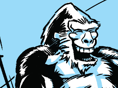 Fishing Trip T-Shirt 2016 cartooning gorilla illustration