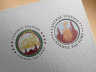Central station + stangl factory logo design