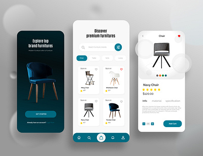 Latest Furniture UI UX App Design figma landingpage ui uiappdesign uidesign uifigma uiux ux uxdesign