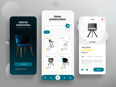 Latest Furniture  UI UX App Design