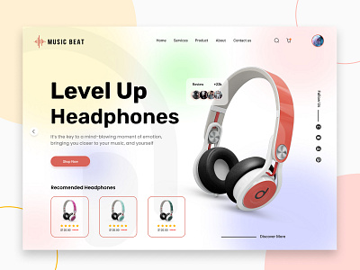 Wireless Headphone / UI Landing Page Design