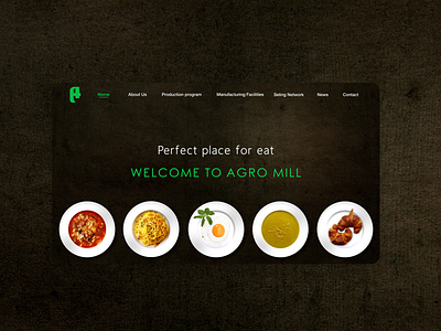 Agro Mill Restaurant Web Design branding design ux web