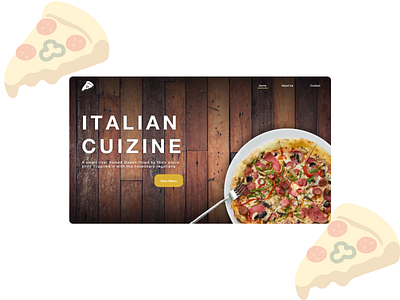 Italian Cuizine - Home Page Web Design design desktop design homepage ui ui design uiux ux webdesign