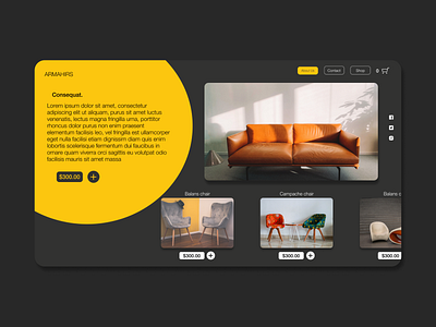 Furniture Showroom Concept - Web Design