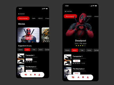 XCinema Concept - App Design app appdesign appdesigner application design homepage ui ui design uiux ux