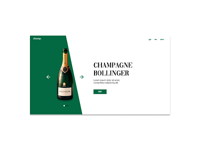 Champagne shop Concept - Website Design design desktop design homepage ui ui design uiux ux web web design webdesign