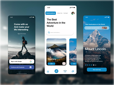 Adventure App Design app appdesign appdesigner application design ui ui design uiapp uiux ux