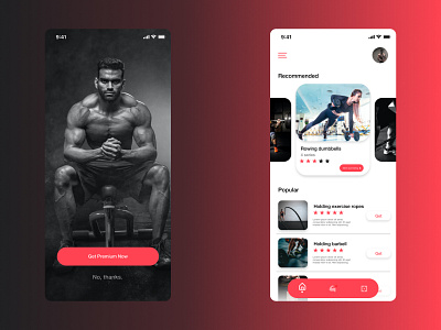 Fitness App - Concept Design app appdesign appdesigner application design homepage ui ui design uiux ux