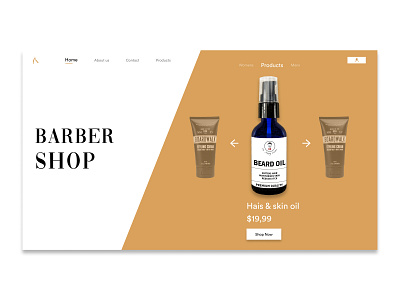 Barber Shop Concept - Web Design