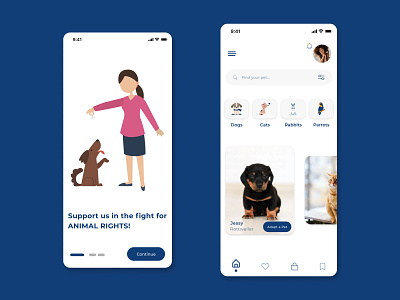 Pets App app appdesign appdesigner application design homepage ui ui design uiux ux