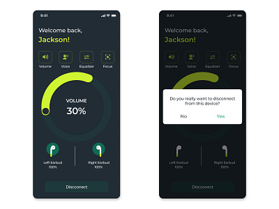 Earbuds Control App app appdesign appdesigner application design ui ui design uiapp uiux ux