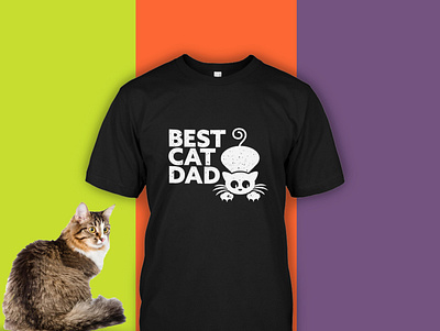 T-shirt Design_Cat Dad t shirt design tshirt art tshirtdesign typography