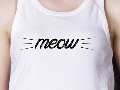 T-shirt Design_Cat Meow t shirt design tshirt art tshirtdesign typography