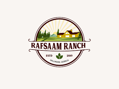 Rafsaam Ranch Vintage Logo agriculture logo brand design logo vintagelogo