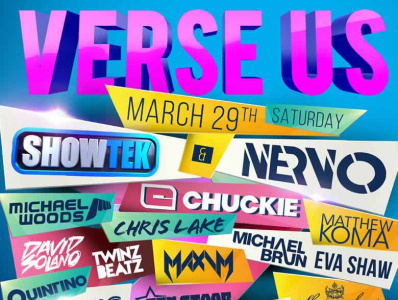 Verse Us Music Promotion Winter Music Conference Miami banners branding design illustration online promotions stellar interactive typography website