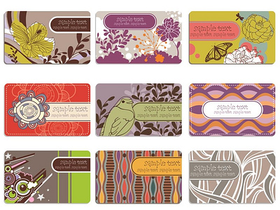 Beautiful Business Cards, Hand Crafted Concepts, Pretty Colors