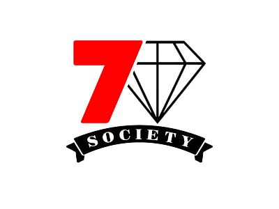 Re-Brand for "7 Diamond Society" Ultra Hi-Net Ind. Pvt. Equity black logo branding classic design custom logo design diamonds and pearls fine art free logo download graphic design illustration logo memorable logo private equity fund red red red wine typography