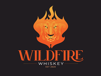 Wildfire Whiskey Logo branding design illustration logo typography