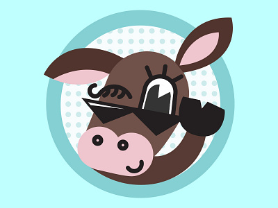 Chocolatte animals chocolate cow illustrations logo