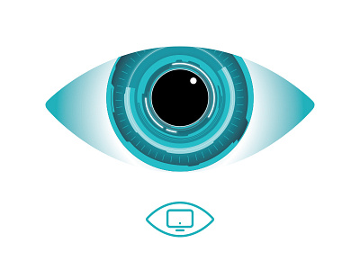 Eyecon 1 camera design eye icons illustration lens vector