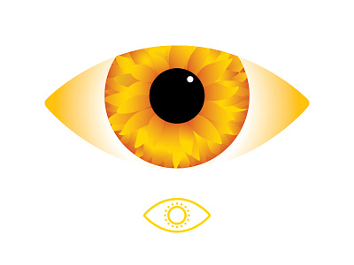 Eyecon 2 design eye flower icons illustration sun vector