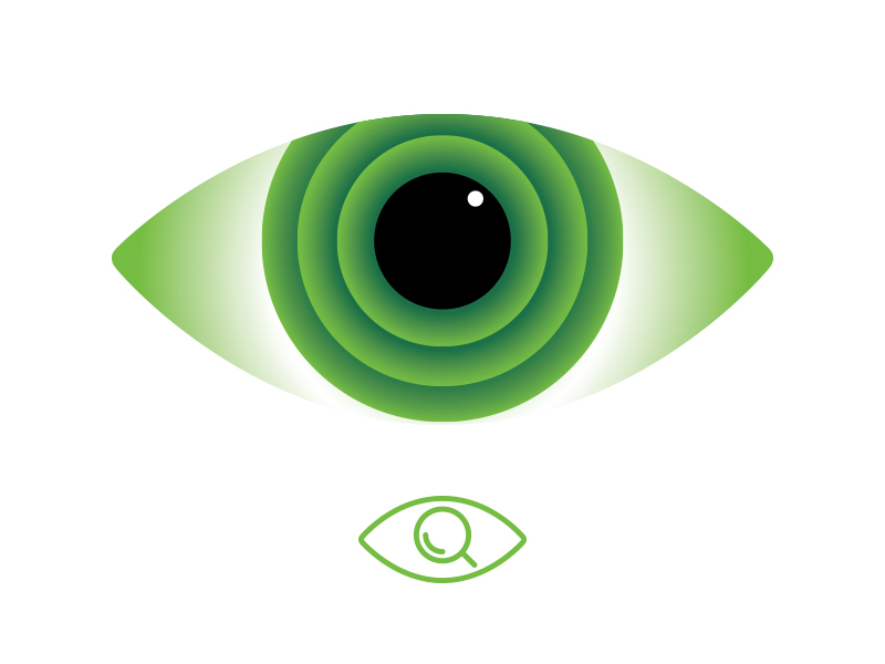 Eyecon 3 design eye icons illustration lens magnifying vector