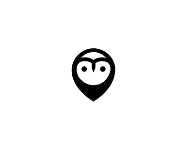 Owl + Pin affinity affinitydesigner bird branding design icon illustration location logo mark minimal owl pin vector