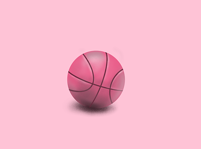 Balllin’ ball basketball brushes design dribbble dribble illustration pink procreate sports