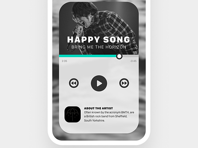 Music android app ios mobile mockup ui ux visual wireframes