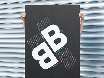 Poster brand design graphic mockup print typography