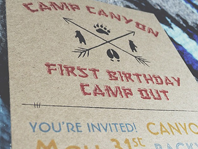 Camp Canyon Print print type typography