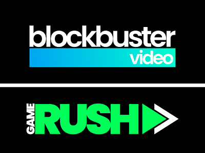 Blockbuster + GameRush blockbuster blockbustervideo branding design gamerush logo rebranding