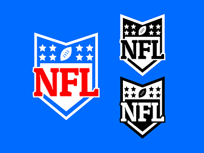 Modernized NFL Logo branding design logo modern nfl rebranding