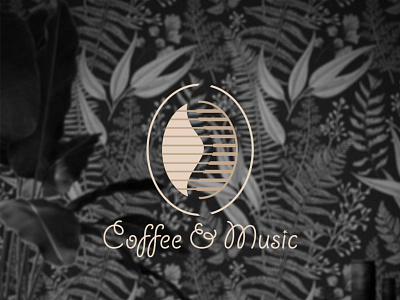 Coffee and Music branding design flat graphic design icon illustration logo logo design minimal vector