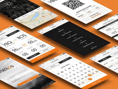 Airline App Design airline app boarding design flight iphone pass