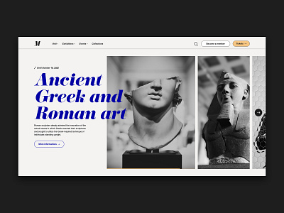 Museum Website - Concept design landingpage museum ui ux web