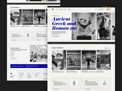 Museum Website - Landing page art concept design homepage landingpage museum ui ux web webdesign