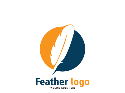 feather logo animation art branding design flat icon illustration illustrator lettering logo