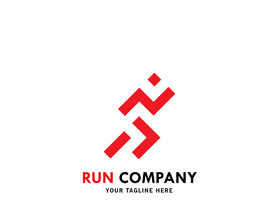 run company animation art branding design flat illustration illustrator lettering logo vector