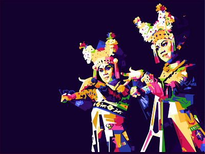 Exotic from Bali bali digital agency balinese cheap colorful dance design design services freelancer legong openorder order original pendet popart portofolio portrait services traditional dance vector wpap