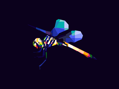 Dragonfly abstract animals art branding color colorful design design services dragonfly draw dribbble illustration openorder order orders portofolio portrait simple vector wpap